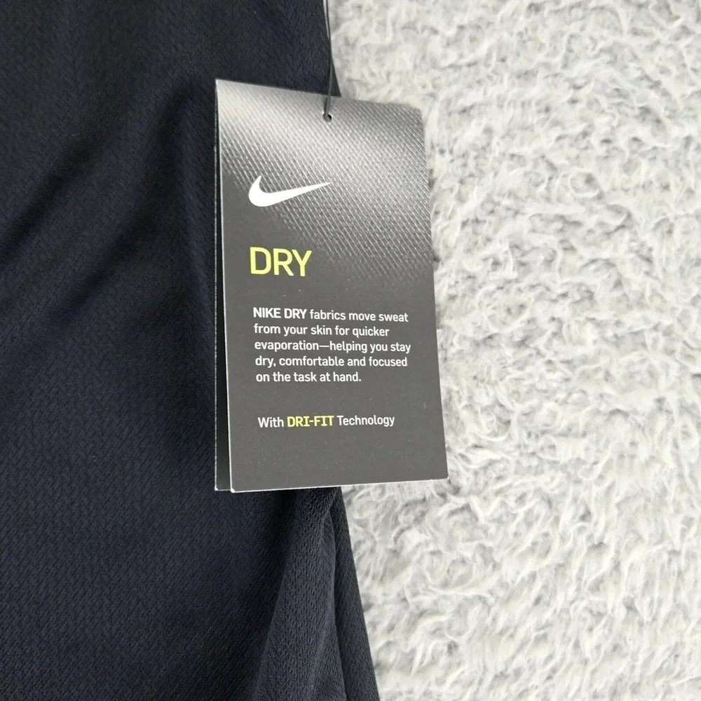 Nike Shirt Mens XL Black Golf Polo Outdoors Dri-Fit Swoosh‎ Short Sleeve PFG